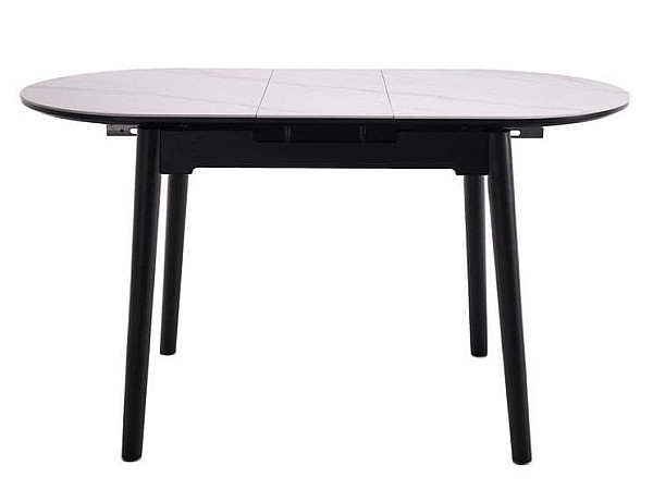 Керамический стол раскладной обеденный Vetro Mebel TM-85 Белый мрамор-черный-16