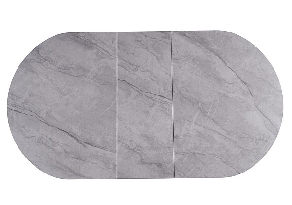 Керамічний стіл розкладний обідній Vetro Mebel TM-85 Ребекка грей-чорний-25