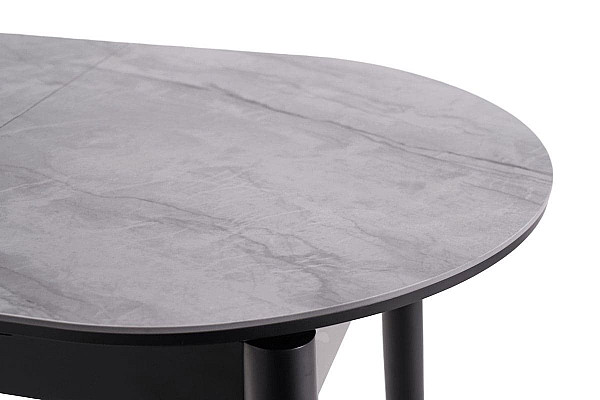 Керамічний стіл розкладний обідній Vetro Mebel TM-85 Ребекка грей-чорний-20