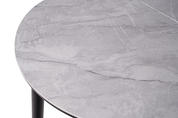 Керамічний стіл розкладний обідній Vetro Mebel TM-85 Ребекка грей-чорний-22