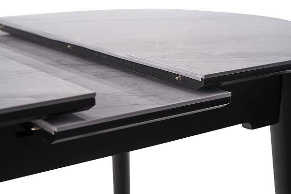Керамічний стіл розкладний обідній Vetro Mebel TM-85 Ребекка грей-чорний-17
