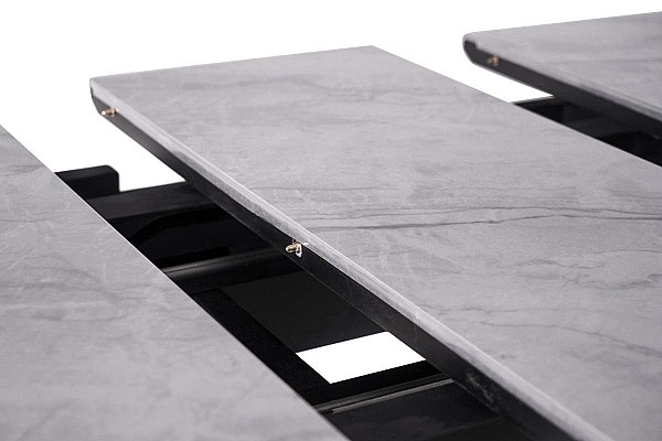 Керамічний стіл розкладний обідній Vetro Mebel TM-85 Ребекка грей-чорний-18