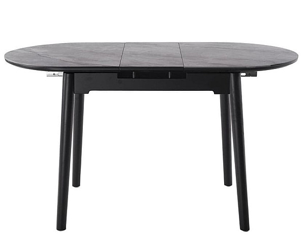 Керамічний стіл розкладний обідній Vetro Mebel TM-85 Ребекка грей-чорний-12