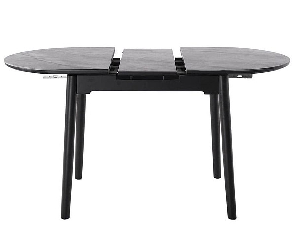 Керамічний стіл розкладний обідній Vetro Mebel TM-85 Ребекка грей-чорний-11