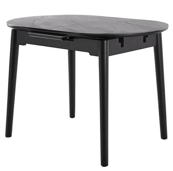 Керамічний стіл розкладний обідній Vetro Mebel TM-85 Ребекка грей-чорний-13