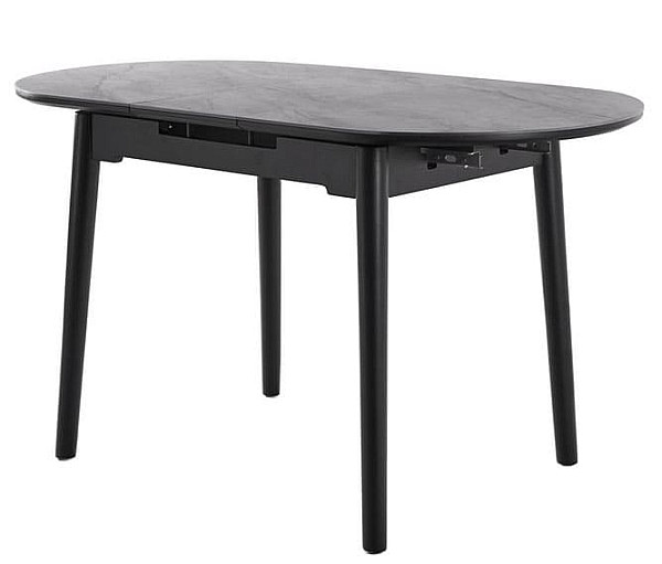 Керамічний стіл розкладний обідній Vetro Mebel TM-85 Ребекка грей-чорний-16