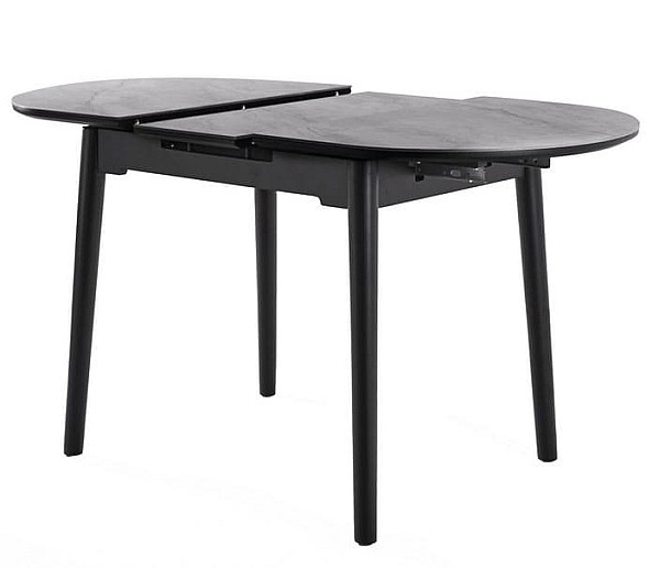 Керамічний стіл розкладний обідній Vetro Mebel TM-85 Ребекка грей-чорний-15