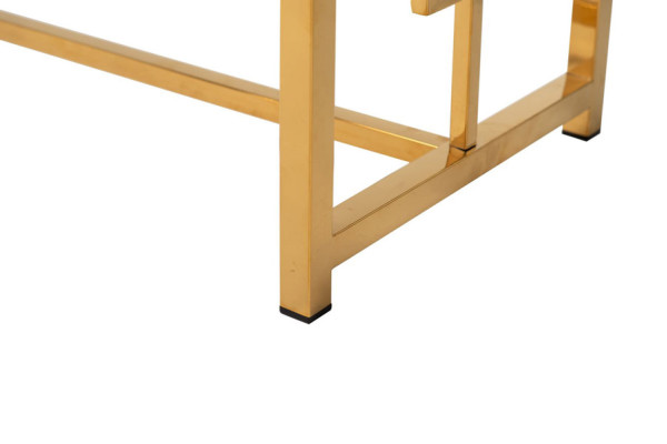 Консоль Vetro Mebel CL-3 Прозрачный - золото-7