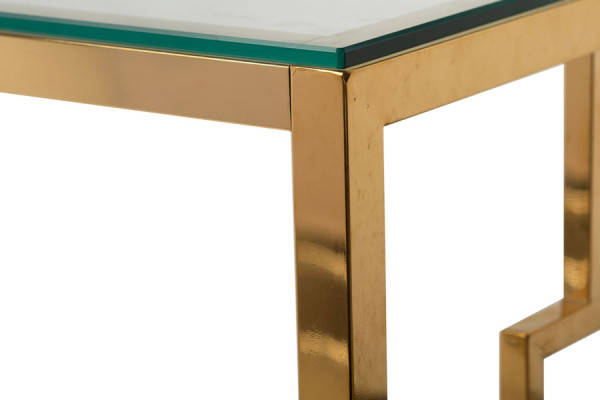 Консоль Vetro Mebel CL-3 Прозрачный - золото-5