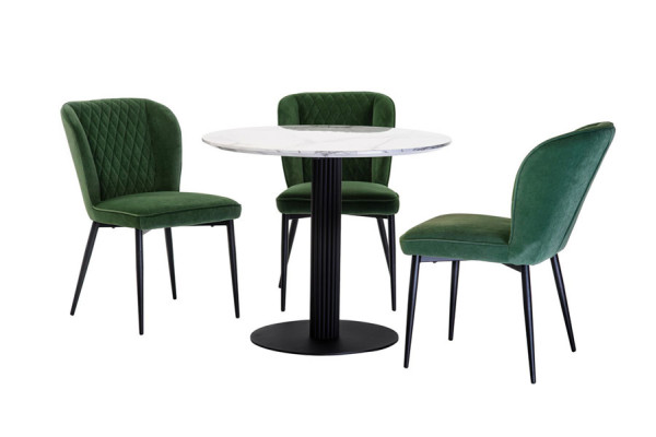 Обеденный стол Vetro Mebel T-319 Сивелла белый мрамор-6