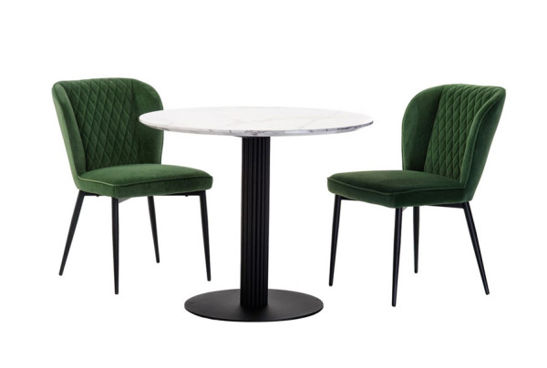 Обеденный стол Vetro Mebel T-319 Сивелла белый мрамор-7