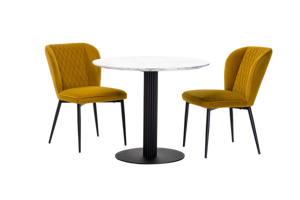 Обеденный стол Vetro Mebel T-319 Сивелла белый мрамор-4