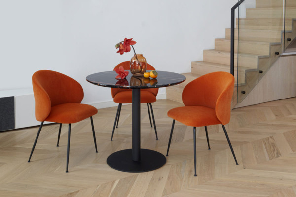 Обеденный стол Vetro Mebel T-320 Черная магма мрамор-6