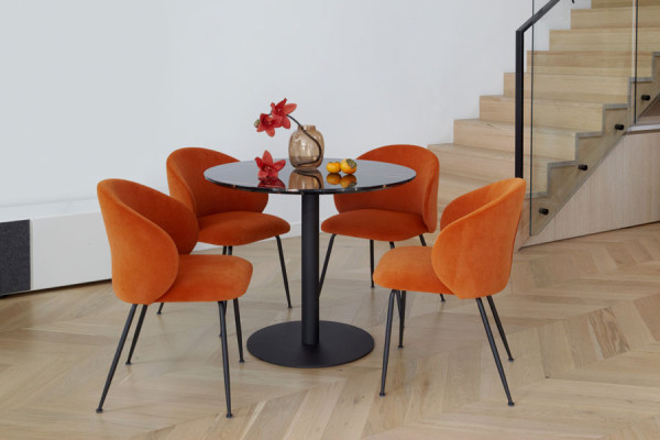 Обеденный стол Vetro Mebel T-320 Черная магма мрамор-5