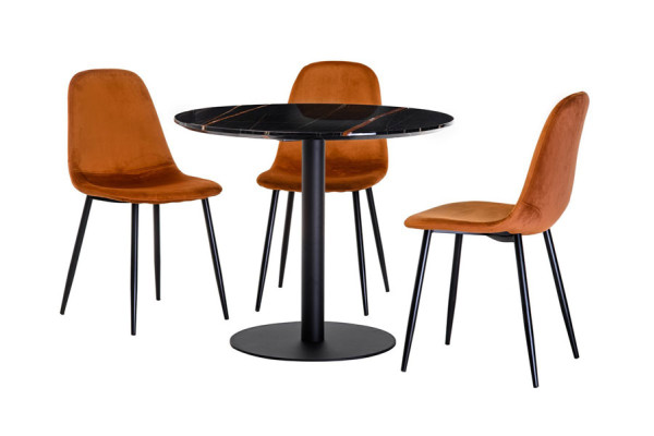 Обеденный стол Vetro Mebel T-320 Черная магма мрамор-9