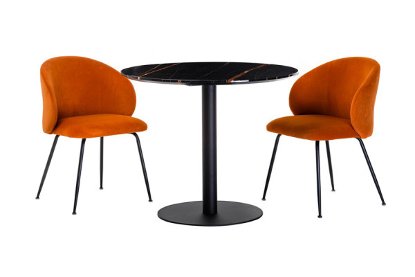 Обеденный стол Vetro Mebel T-320 Черная магма мрамор-7