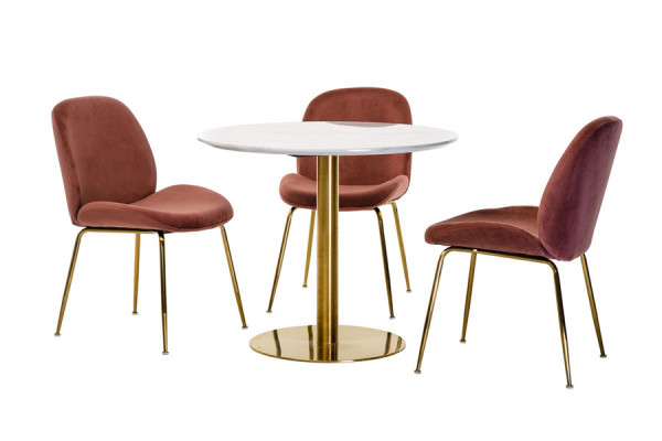 Обеденный стол Vetro Mebel T-320 Агария белый мрамор-2