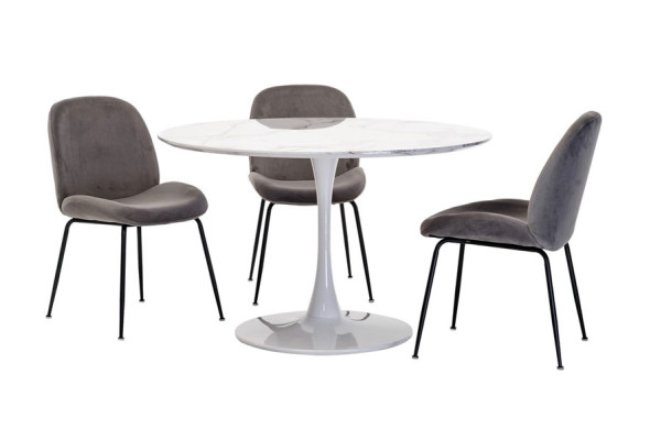 Обідній стіл Vetro Mebel T-321 Сівелла білий мармур-7