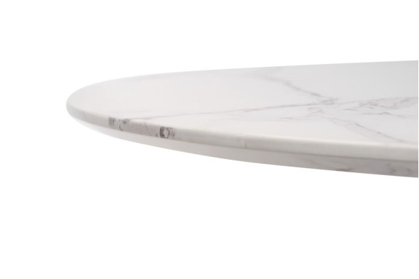 Обідній стіл Vetro Mebel T-321 Сівелла білий мармур-2