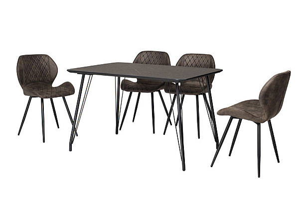 Обідній стіл Vetro Mebel TM-47 Чорний кварц-2