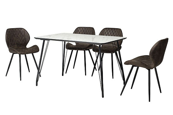 Обідній стіл Vetro Mebel TM-47 Білий мармур-3