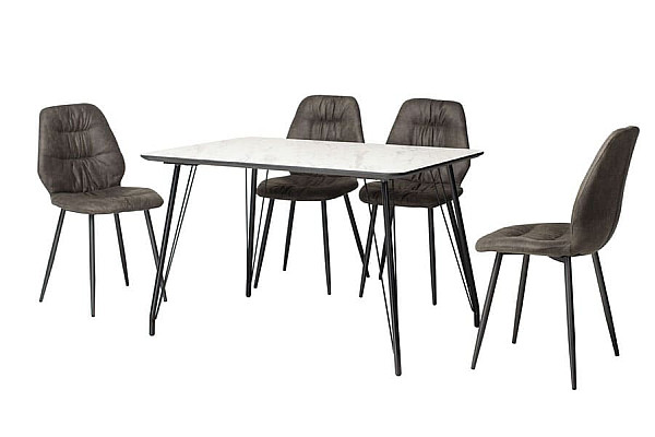 Обідній стіл Vetro Mebel TM-47 Білий мармур-4