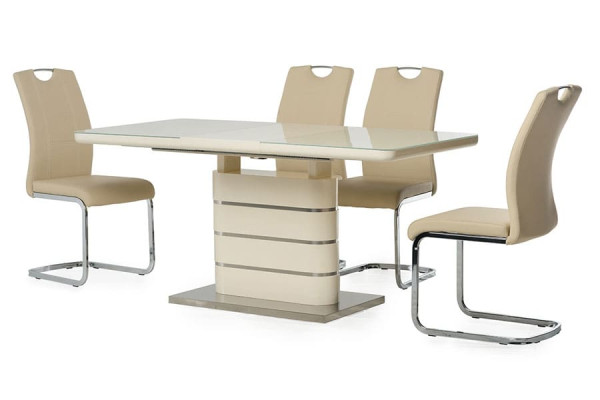 Раскладной обеденный стол Vetro Mebel TM-52-1 Молочный-5