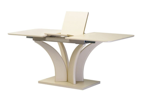 Раскладной обеденный стол Vetro Mebel TML-515 Матовый молочный-9