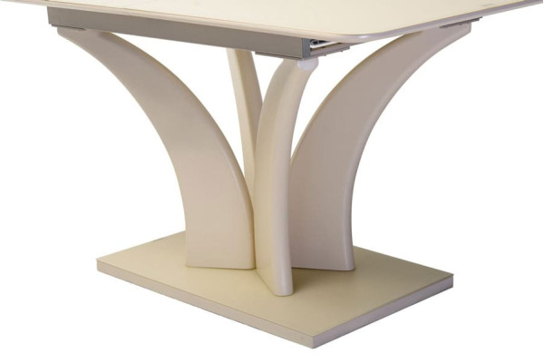 Раскладной обеденный стол Vetro Mebel TML-515 Матовый молочный-8