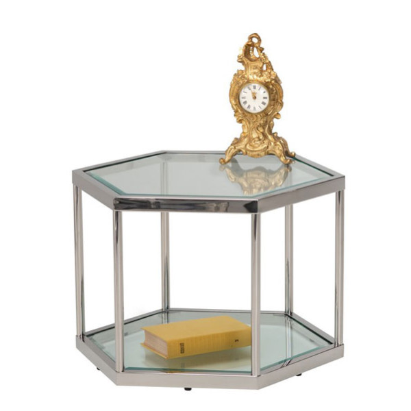 Кавовий стіл Vetro Mebel CK-3 Прозорий - срібло-5