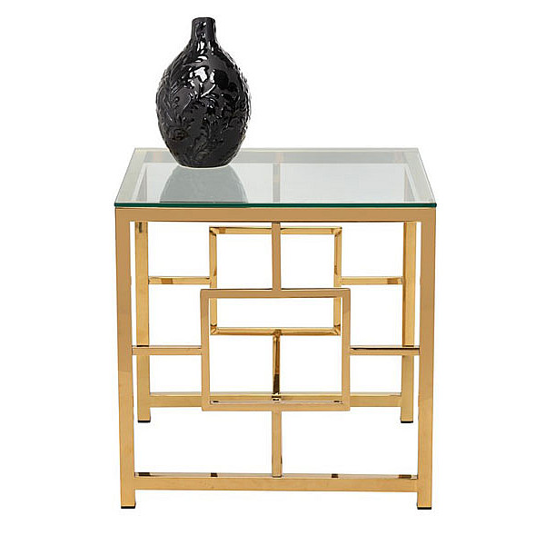 Журнальний стіл Vetro Mebel CL-2 Прозорий - золото-5