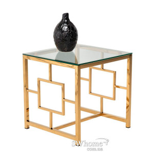 Журнальний стіл Vetro Mebel CL-2 Прозорий - золото