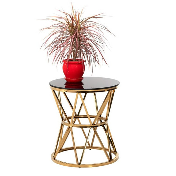 Журнальный cтол Vetro Mebel CH-1 Черный - золото-7