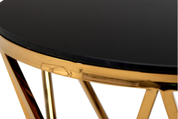 Журнальный cтол Vetro Mebel CH-1 Черный - золото-3