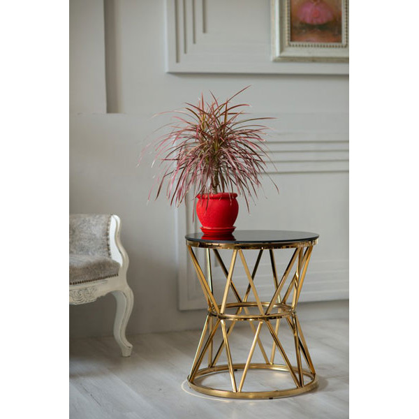 Журнальный cтол Vetro Mebel CH-1 Черный - золото-4