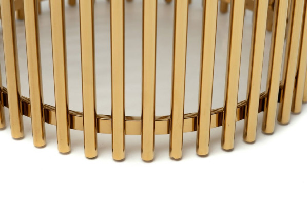 Журнальный стол Vetro Mebel CJ-1 Белый мрамор - золото-6