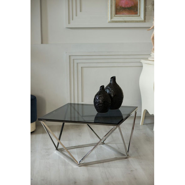 Журнальний стіл Vetro Mebel CP-1 Тоноване - срібло-3