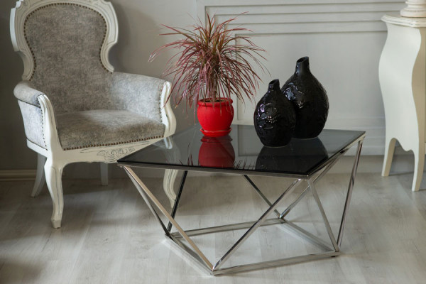 Журнальний стіл Vetro Mebel CP-1 Тоноване - срібло-2