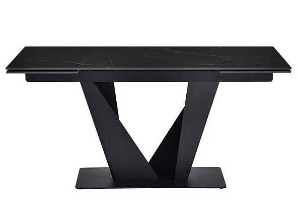 Керамический стол раскладной обеденный Vetro Mebel Алонцо TML-955 Неро дорадо-черный-9