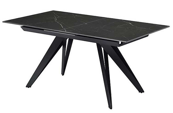 Керамический стол раскладной обеденный Vetro Mebel Васко TML-893 Неро дорадо-черный-10
