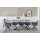 Керамічний стіл розкладний обідній Vetro Mebel Бруно TML-880 Білий мармур-чорний