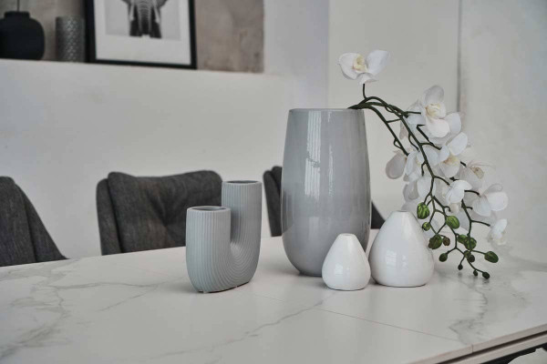 Керамічний стіл розкладний обідній Vetro Mebel Діно TML-960 Калакатта кристал-чорний-6