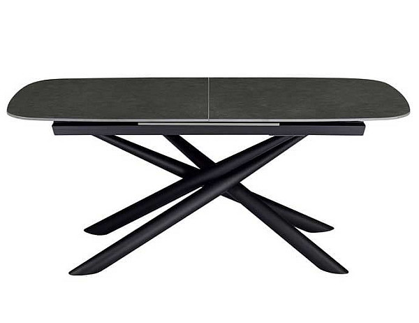 Керамический стол раскладной обеденный Vetro Mebel Дино TML-960 Мистик браун-черный-8