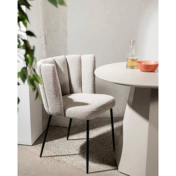 Обідній круглий стіл Vetro Mebel TM-200-1 Поліуретановий МДФ Теплий пісок-11