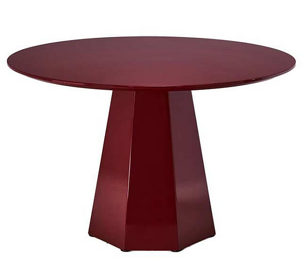 Обідній круглий стіл Vetro Mebel TM-200 Поліуретановий МДФ Винний-18