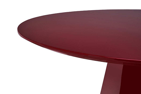 Обідній круглий стіл Vetro Mebel TM-200 Поліуретановий МДФ Винний-20