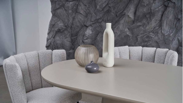 Стол обеденный Vetro Mebel TM-210 Полиуретановый МДФ Теплый песок-8