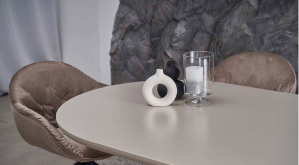 Стол обеденный Vetro Mebel TM-210 Полиуретановый МДФ Теплый песок-9