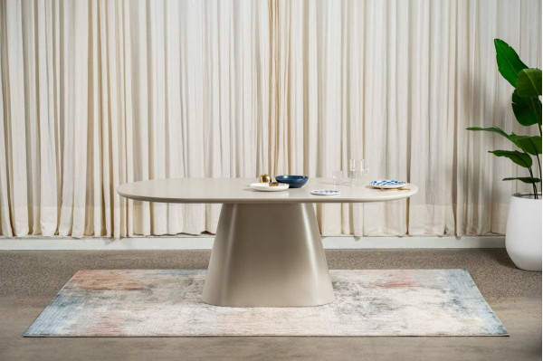 Стол обеденный Vetro Mebel TM-210 Полиуретановый МДФ Теплый песок-5