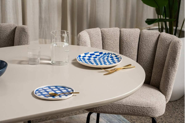 Стол обеденный Vetro Mebel TM-210 Полиуретановый МДФ Теплый песок-11